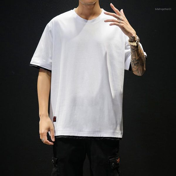 summer men's t shirt fashion pathchwork short sleeve mens clothing trend slim fit casual o neck tees men m-5xl1, White;black
summer men's t shirt fashion pathchwork short sleeve mens clothing trend slim fit casual o neck tees men m-5xl1, White;black