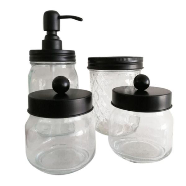 mason jar bathroom accessories set 4 pcs, rustic farmhouse decor, home countervanity organize kitchen storage & organization
mason jar bathroom accessories set 4 pcs, rustic farmhouse decor, home countervanity organize kitchen storage & organization