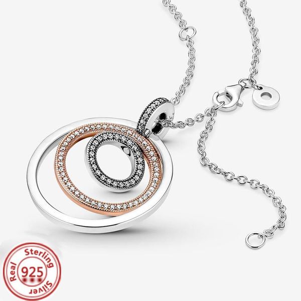 chains fashion 2021 925 sterling silver two-tone circles pendant & necklace for women brand original shiny jewelry wholesale
chains fashion 2021 925 sterling silver two-tone circles pendant & necklace for women brand original shiny jewelry wholesale