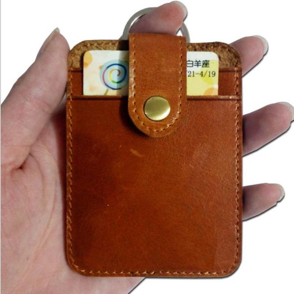 card holders 2021 men mini id vintage business protector case slim genuine leather bank cardholder with key ring, Brown;gray
card holders 2021 men mini id vintage business protector case slim genuine leather bank cardholder with key ring, Brown;gray