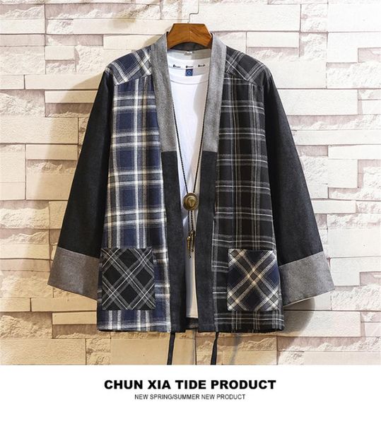 ethnic clothing spring and summer chinese style stitching contrast color plaid cardigan hanfu loose fashion cotton linen robe jacket mal, Red
ethnic clothing spring and summer chinese style stitching contrast color plaid cardigan hanfu loose fashion cotton linen robe jacket mal, Red