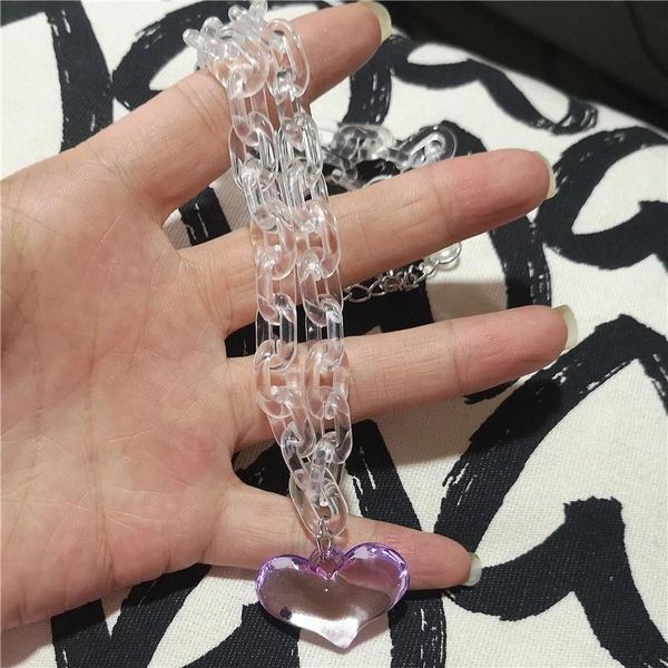 chokers 2021 harajuku goth acrylic transparent chain purple love pendant necklace for egirl hip hop party street cosplay accessories, Golden;silver
chokers 2021 harajuku goth acrylic transparent chain purple love pendant necklace for egirl hip hop party street cosplay accessories, Golden;silver