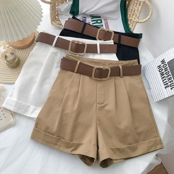 women's shorts 2021 women sashes belted soild high waist casual fashion bottom clothing, White;black
women's shorts 2021 women sashes belted soild high waist casual fashion bottom clothing, White;black