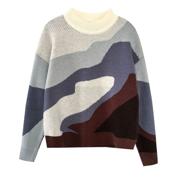 women vintage sweater autumn winter long sleeve printed pullover woman streetwear korean knitted sweaters 210525, White;black
women vintage sweater autumn winter long sleeve printed pullover woman streetwear korean knitted sweaters 210525, White;black