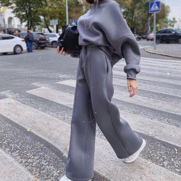 women's two piece pants tbay fashion casual loose suits women elegantfull length suit o neck short sweatshirts ladies, White
women's two piece pants tbay fashion casual loose suits women elegantfull length suit o neck short sweatshirts ladies, White