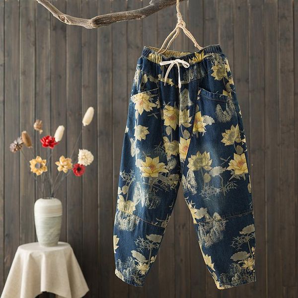 women's jeans women baggy crotch denim pants plus size elastic waist floral printed hip hop oversized harem trousers boyfriend, Blue
women's jeans women baggy crotch denim pants plus size elastic waist floral printed hip hop oversized harem trousers boyfriend, Blue