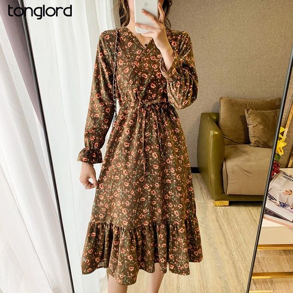casual dresses women bow floral maxi corduroy dress with lining autumn winter flare long-sleeved thick elastic waist female vestidos, Black;gray
casual dresses women bow floral maxi corduroy dress with lining autumn winter flare long-sleeved thick elastic waist female vestidos, Black;gray