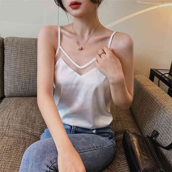womens summer patchwork casual off shoulder tank shirt beach vest camisole for women streetwear 210507, White
womens summer patchwork casual off shoulder tank shirt beach vest camisole for women streetwear 210507, White