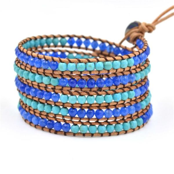 link, chain selling multi-layer leather bracelets in europe and america, hand-woven casual men's women's, Black
link, chain selling multi-layer leather bracelets in europe and america, hand-woven casual men's women's, Black