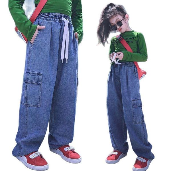 jeans spring & autumn cotton boys and girls korean version fashion solid color wide legs pants loose casual children's trousers, Blue
jeans spring & autumn cotton boys and girls korean version fashion solid color wide legs pants loose casual children's trousers, Blue