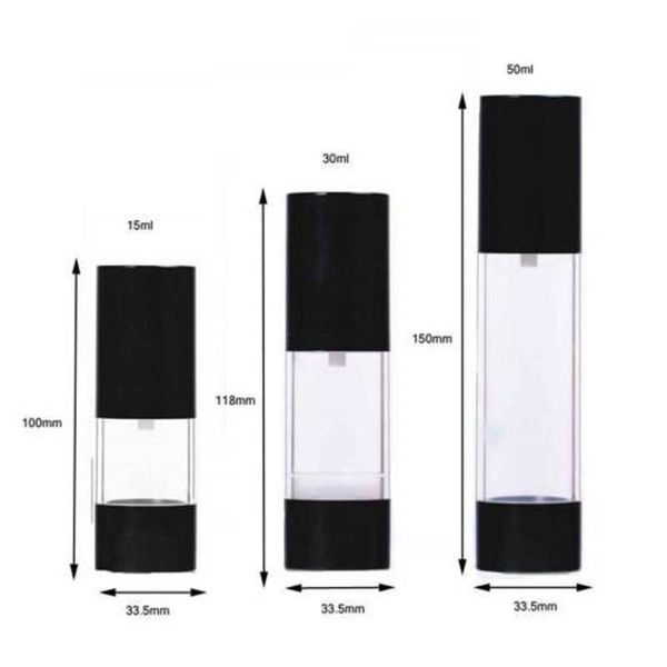 1pcs portable airless bottle cosmetic treatment pump travel empty container black cap storage bottles & jars
1pcs portable airless bottle cosmetic treatment pump travel empty container black cap storage bottles & jars