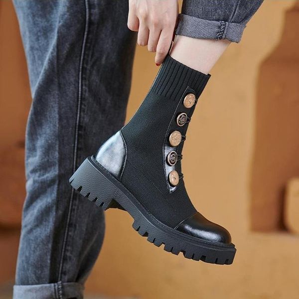 boots black thick heel elastic women's autumn and winter 2021 round head thin socks middle knitted short women
boots black thick heel elastic women's autumn and winter 2021 round head thin socks middle knitted short women