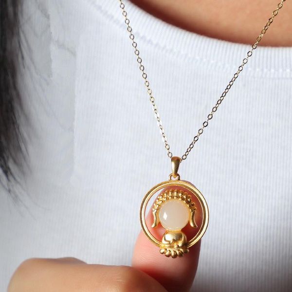 pendant necklaces religious accessories sakyamuni necklace for women buddhist jewelry, Silver
pendant necklaces religious accessories sakyamuni necklace for women buddhist jewelry, Silver