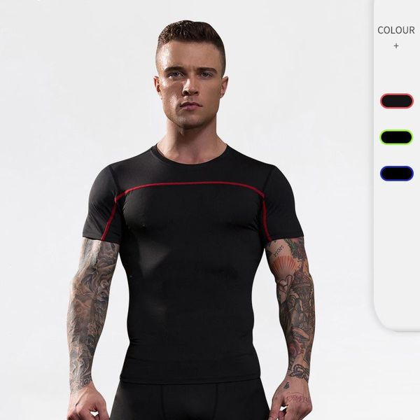 running jerseys men's quick dry compression fitness t-shirts sports gym cycling outdoor short sleeve jersey sportswear, Black;blue
running jerseys men's quick dry compression fitness t-shirts sports gym cycling outdoor short sleeve jersey sportswear, Black;blue