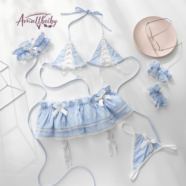 2021kawaii maid uniform cute lingerie erotic outfit woman bikini sailor servant blue plaid anime school girl cosplay costume, Black;white
2021kawaii maid uniform cute lingerie erotic outfit woman bikini sailor servant blue plaid anime school girl cosplay costume, Black;white