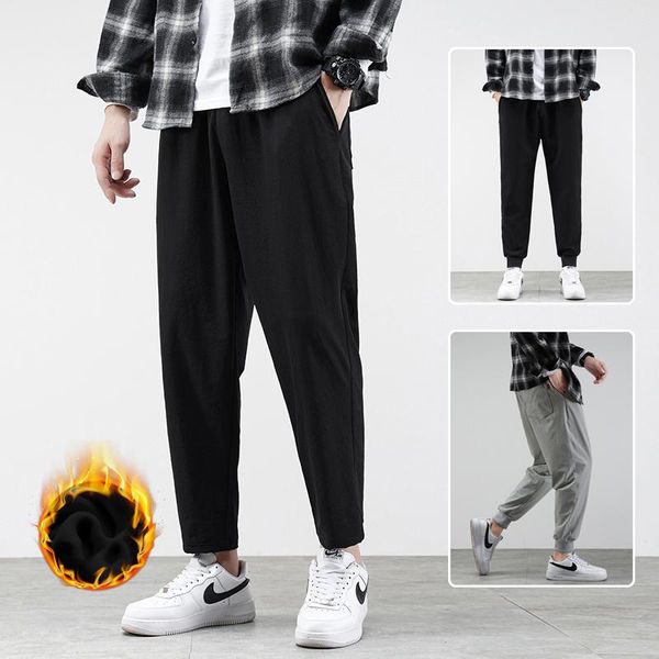 men's pant thicken sweatpants winter plus velvet trousers large size warm pants solid fleece sports joggers, Black
men's pant thicken sweatpants winter plus velvet trousers large size warm pants solid fleece sports joggers, Black