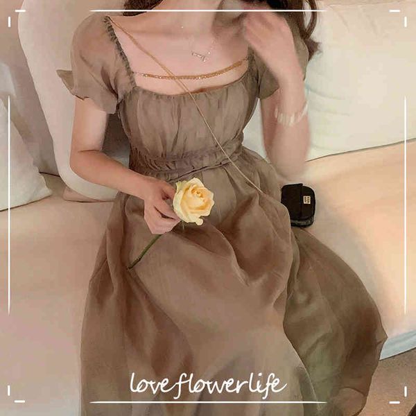 french vintage midi dress women casual square collar short sleeve elegant dress femae summer party dress korean 210521, Black;gray
french vintage midi dress women casual square collar short sleeve elegant dress femae summer party dress korean 210521, Black;gray