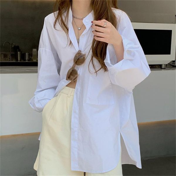 women's blouses & shirts hzirip white stand basic oversize korean minimalist 2021 all match loose femme stylish streetwear ol brief
women's blouses & shirts hzirip white stand basic oversize korean minimalist 2021 all match loose femme stylish streetwear ol brief