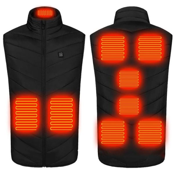 running jackets winter electric heated vest sleeveless jacket coat usb warm up body outdoor women men fishing hunting hiking ski, Black;red
running jackets winter electric heated vest sleeveless jacket coat usb warm up body outdoor women men fishing hunting hiking ski, Black;red