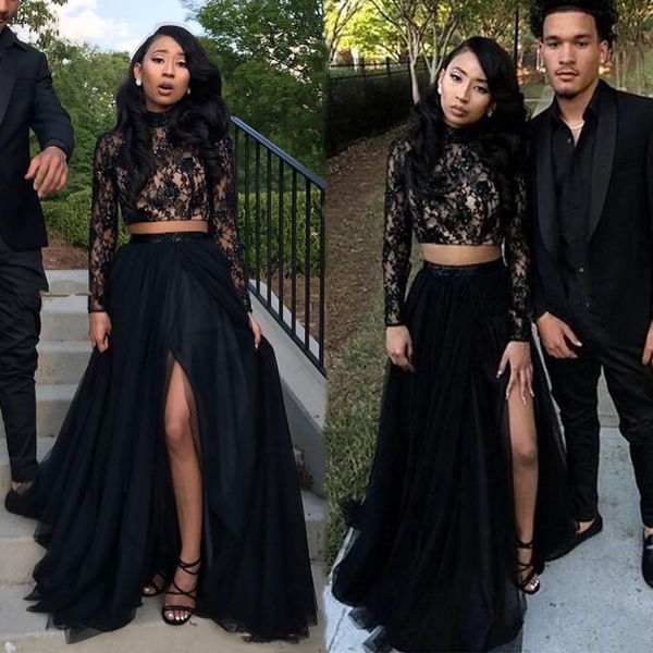 long sleeve prom dresses 2021 formal evening party gowns high neck plus size two pieces lace black vestidos
long sleeve prom dresses 2021 formal evening party gowns high neck plus size two pieces lace black vestidos
