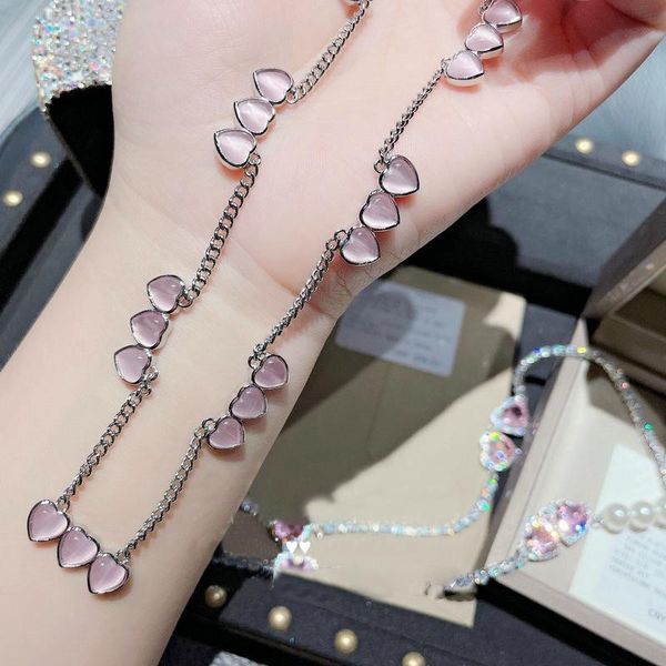 chains mengjiqiao korean trendy style pink opal heart necklace for women girls sweet collares party jewelry kolye gifts, Silver
chains mengjiqiao korean trendy style pink opal heart necklace for women girls sweet collares party jewelry kolye gifts, Silver
