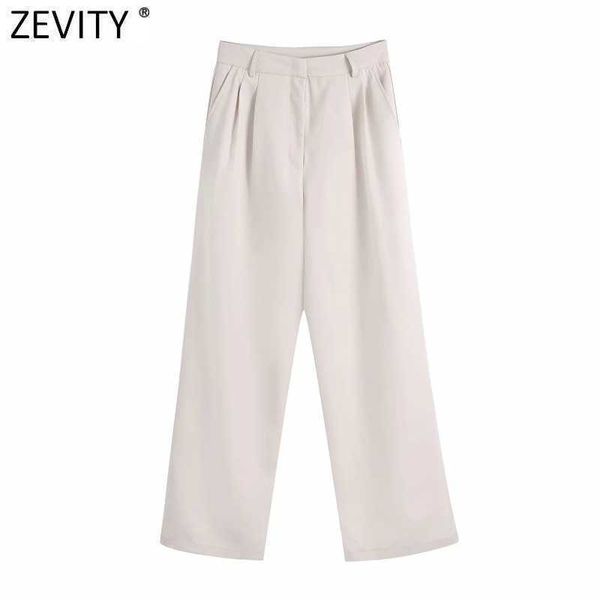 zevity women fashion solid color pleat design pocket straight pants retro female chic zipper fly casual long trousers p1106 210603, Black;white
zevity women fashion solid color pleat design pocket straight pants retro female chic zipper fly casual long trousers p1106 210603, Black;white
