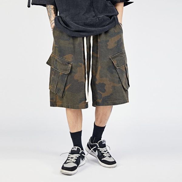 men's shorts eukaaru high street camouflage tooling for men ins retro hip hop big pocket casual capris man woman short pants, White;black
men's shorts eukaaru high street camouflage tooling for men ins retro hip hop big pocket casual capris man woman short pants, White;black