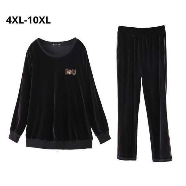 women's two piece pants pants plus size 10xl 8xl 6xl 4xl women long sleeves black sprot suit female letter velour tracksuits sports x1a, White
women's two piece pants pants plus size 10xl 8xl 6xl 4xl women long sleeves black sprot suit female letter velour tracksuits sports x1a, White