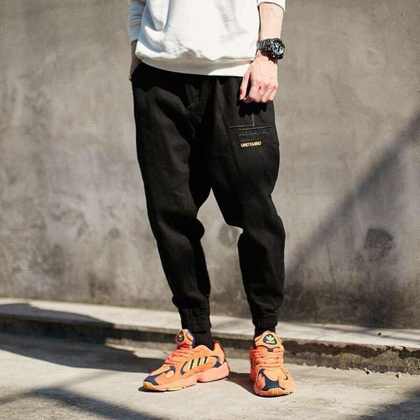 men's pants embroidered casual nine-point for men, baggy shorts trendy cargo cupped harlem, Black
men's pants embroidered casual nine-point for men, baggy shorts trendy cargo cupped harlem, Black