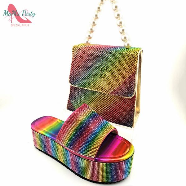 dress shoes 2021 peep toe selling arrivals matching bag comfortable wedges slipper with shinning crystal for party, Black
dress shoes 2021 peep toe selling arrivals matching bag comfortable wedges slipper with shinning crystal for party, Black