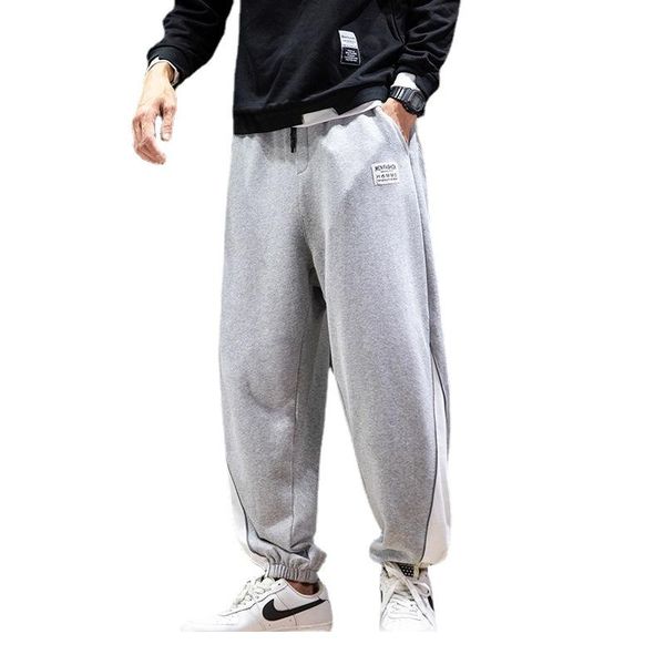 men's pants men sweatpants patchwork man casual long elastic waist loose cotton trousers clothing jogger, Black
men's pants men sweatpants patchwork man casual long elastic waist loose cotton trousers clothing jogger, Black