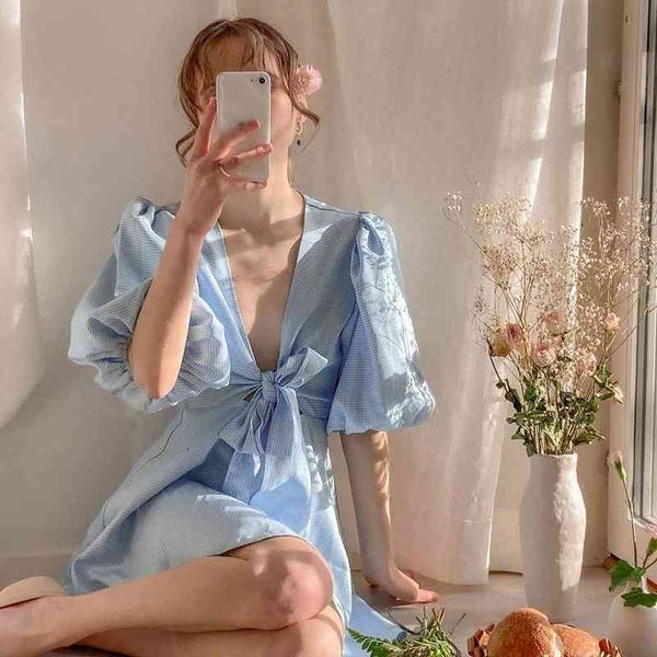 summer women's fashion bubble sleeve v-neck low cut dress harajuku dress y2k 210602, Black;gray
summer women's fashion bubble sleeve v-neck low cut dress harajuku dress y2k 210602, Black;gray