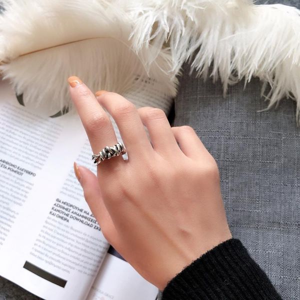 cluster rings 925 sterling silver east gate customized spiral ring exquisite high-end knot single wedding band love, Golden;silver
cluster rings 925 sterling silver east gate customized spiral ring exquisite high-end knot single wedding band love, Golden;silver