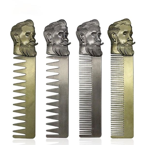 hair brushes professional super steel fine toothed men beard template styling moustache comb brush pocket metal coarse wide teeth, Silver
hair brushes professional super steel fine toothed men beard template styling moustache comb brush pocket metal coarse wide teeth, Silver