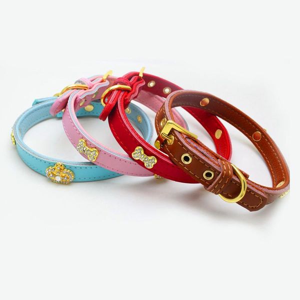 rhinestones crown personalized dog collar leather material adjustable pet collars accessoy with 4 color & leashes
rhinestones crown personalized dog collar leather material adjustable pet collars accessoy with 4 color & leashes