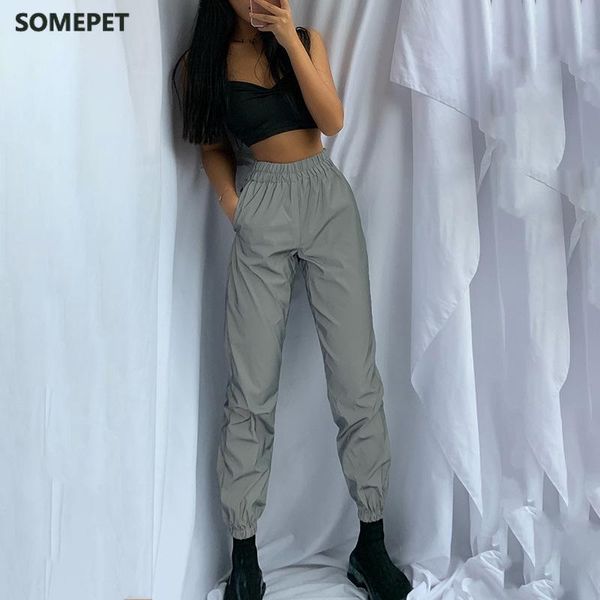 flash reflective jogger pants autumn winter women casual gray solid streetwear trousers women's & capris, Black;white
flash reflective jogger pants autumn winter women casual gray solid streetwear trousers women's & capris, Black;white