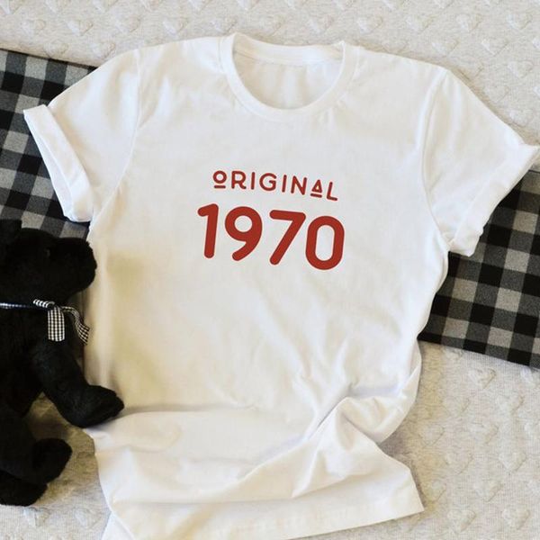 original 1970 t shirts women cotton 51st birthday gift 51 years old t-shirt mother wife daughter gifts female graphic tee women's, White
original 1970 t shirts women cotton 51st birthday gift 51 years old t-shirt mother wife daughter gifts female graphic tee women's, White