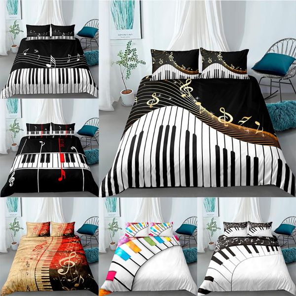 bedding sets piano keys 3d printing set music note black & white 2/3 pcs twin full king duvet cover microfiber bed clothes
bedding sets piano keys 3d printing set music note black & white 2/3 pcs twin full king duvet cover microfiber bed clothes