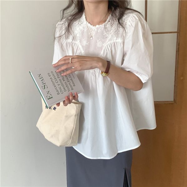 women's tanks & camis hzirip summer's mended ribbon embroidered neck ladies short sleeve korean chic soft color fashion 2aq0, White
women's tanks & camis hzirip summer's mended ribbon embroidered neck ladies short sleeve korean chic soft color fashion 2aq0, White
