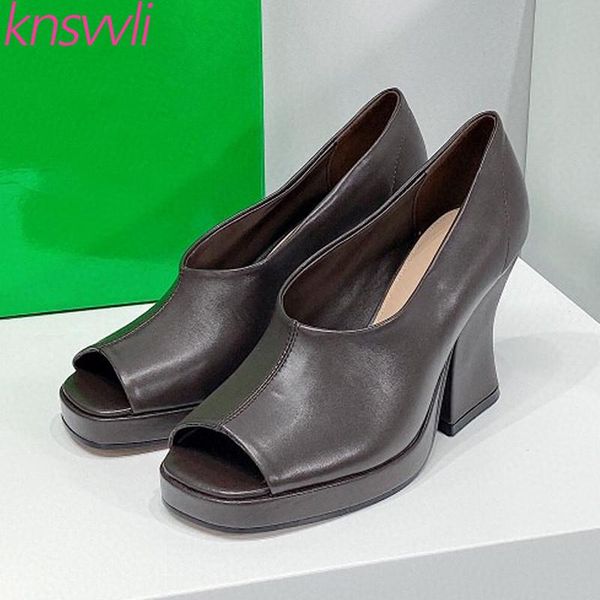 dress shoes women genuine leather peep toe woman hoof heels summer pumps high platform sandals for, Black
dress shoes women genuine leather peep toe woman hoof heels summer pumps high platform sandals for, Black