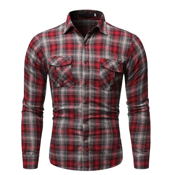 men's casual shirts 4 paragraph autumn and winter foreign trade plaid lapel long sleeve shirt double pocket cardigan, White;black
men's casual shirts 4 paragraph autumn and winter foreign trade plaid lapel long sleeve shirt double pocket cardigan, White;black