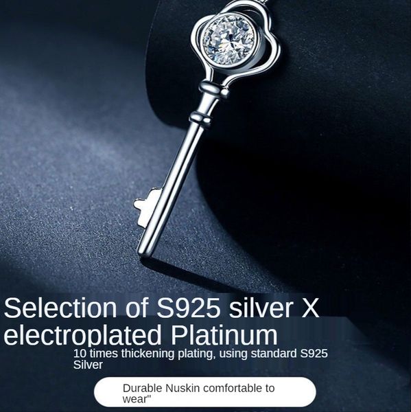 designer jewelry necklace the key pendant 925 silver and 1 gram mossan stone women's fashion light luxury niche clavicle chain new mini
designer jewelry necklace the key pendant 925 silver and 1 gram mossan stone women's fashion light luxury niche clavicle chain new mini