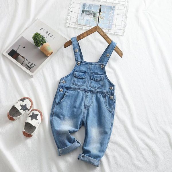jumpsuits spring kids cotton overalls jeans baby boys girls buttons toddler trousers clothing children high waist pants, Blue
jumpsuits spring kids cotton overalls jeans baby boys girls buttons toddler trousers clothing children high waist pants, Blue