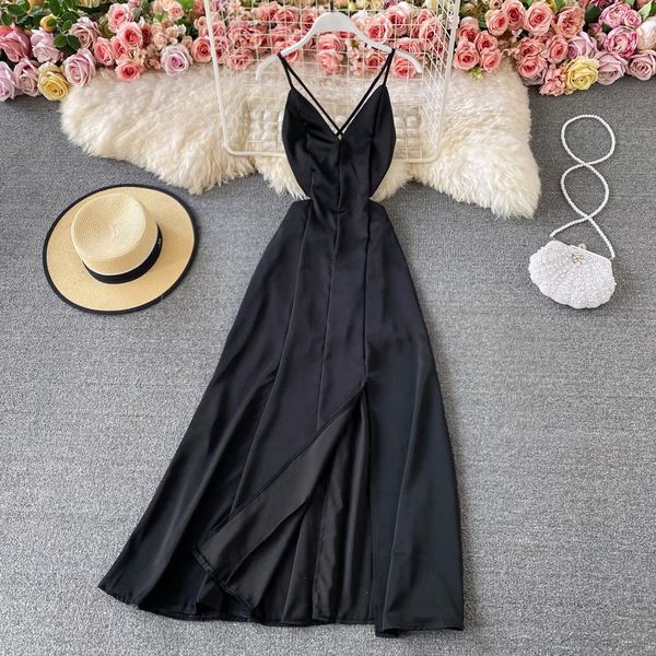 casual dresses summer fashion retro solid color temperament vestidos female v-neck backless sleeveless slim midi dress c920, Black;gray
casual dresses summer fashion retro solid color temperament vestidos female v-neck backless sleeveless slim midi dress c920, Black;gray