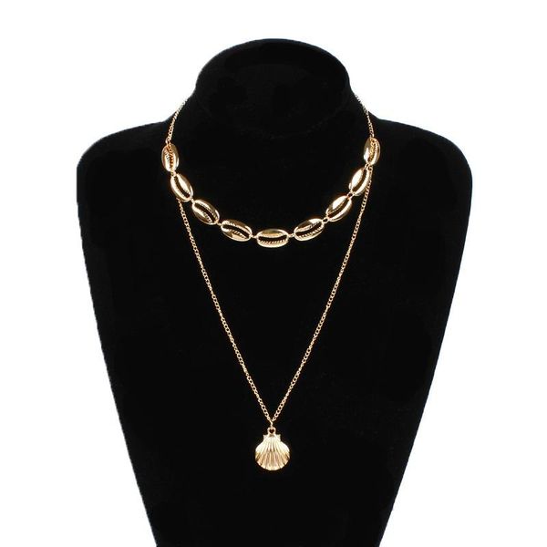 bohemian alloy shell pendant necklace women summer beach layered clavicle chain choker jewelry necklaces, Silver
bohemian alloy shell pendant necklace women summer beach layered clavicle chain choker jewelry necklaces, Silver