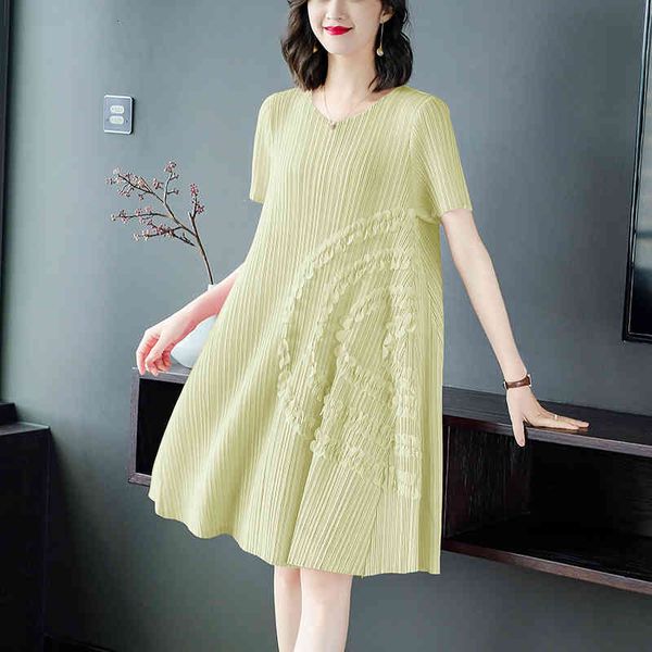 casual dresses miyak pleated women short sleeve round neck flower a-line knee length dress summer loose large size solid color ves, Black;gray
casual dresses miyak pleated women short sleeve round neck flower a-line knee length dress summer loose large size solid color ves, Black;gray