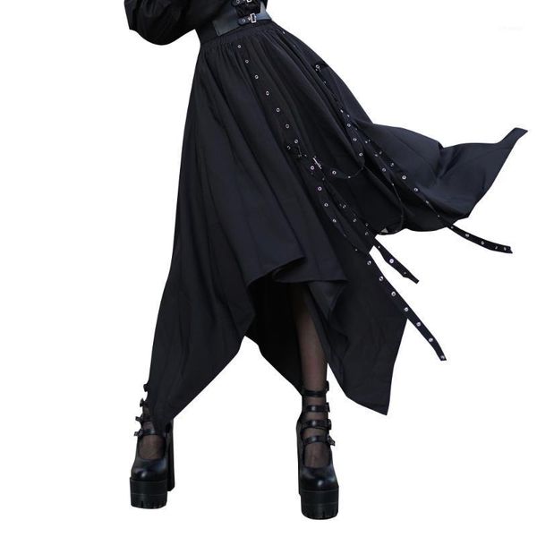 punk skirts womens irregular shape black skirt with ribbon half-length women clothing casual
punk skirts womens irregular shape black skirt with ribbon half-length women clothing casual