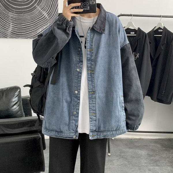 men's jackets color matching denim jacket male spring autumn ins tide brand loose handsome korean style personality top, Black;brown
men's jackets color matching denim jacket male spring autumn ins tide brand loose handsome korean style personality top, Black;brown