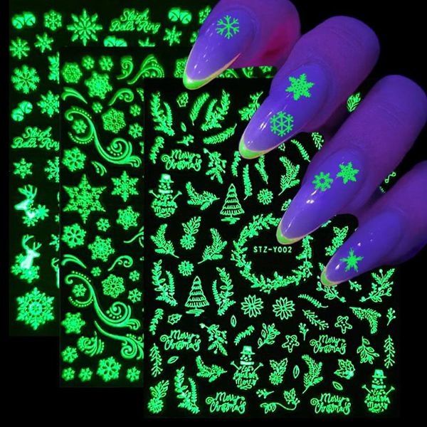 stickers & decals luminous christmas glow in dark 5d sliders for nails winter green light on snowflakes polish lestzy001-009, Black
stickers & decals luminous christmas glow in dark 5d sliders for nails winter green light on snowflakes polish lestzy001-009, Black