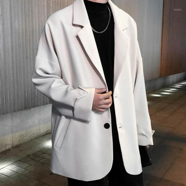 men's suits & blazers pure color formal suit men korean business casual dress party blazer fashion loose wedding, White;black
men's suits & blazers pure color formal suit men korean business casual dress party blazer fashion loose wedding, White;black